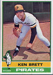 1976 Topps Baseball Cards      401     Ken Brett